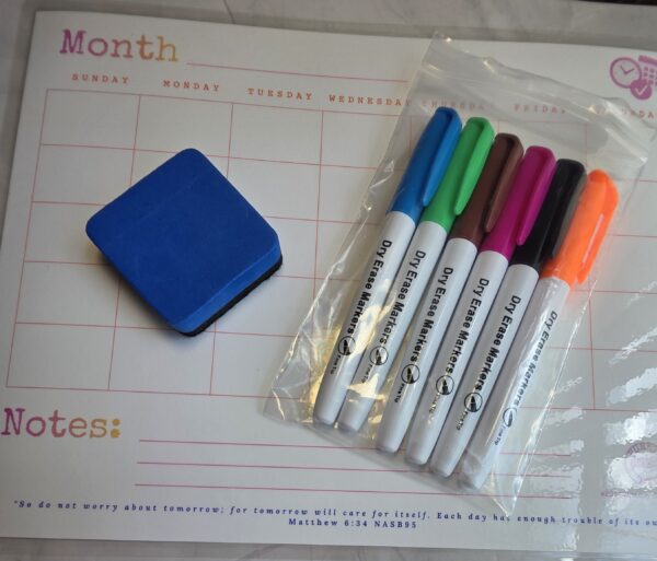 Dry Erase Calendar