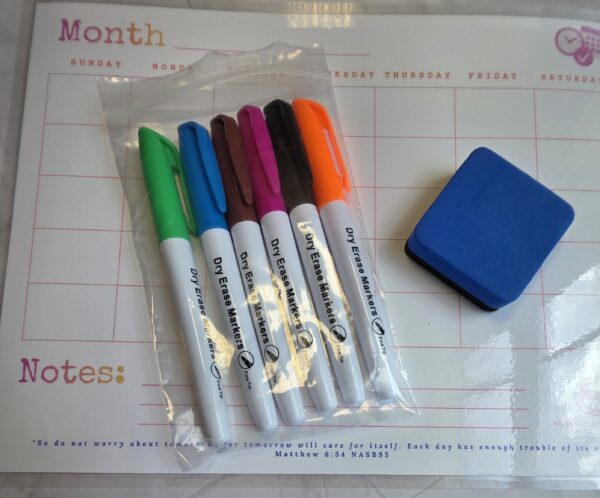 Dry Erase Calendar