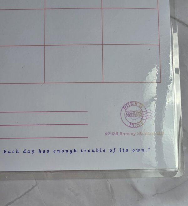 Dry Erase Calendar
