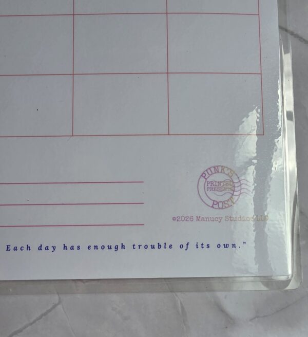 Dry Erase Calendar
