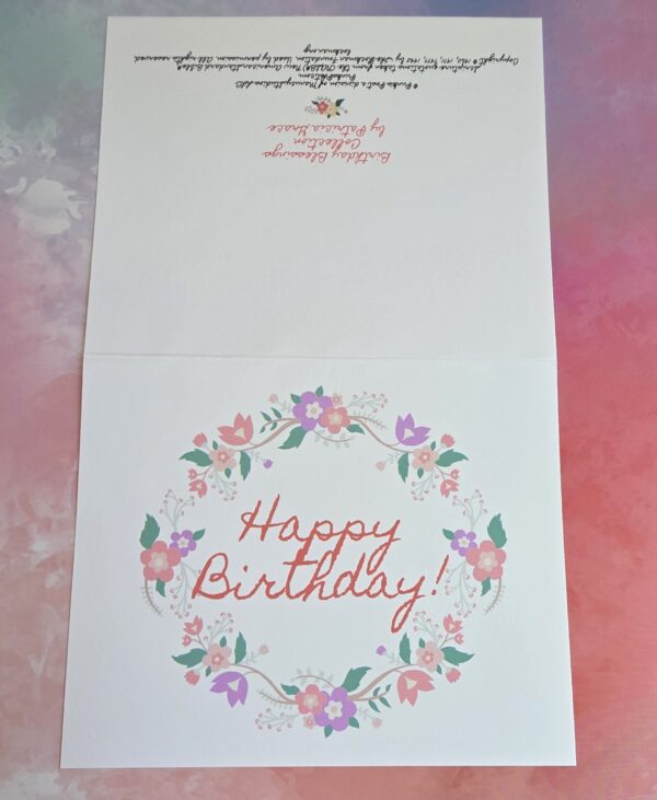 Floral Wreath Birthday Card