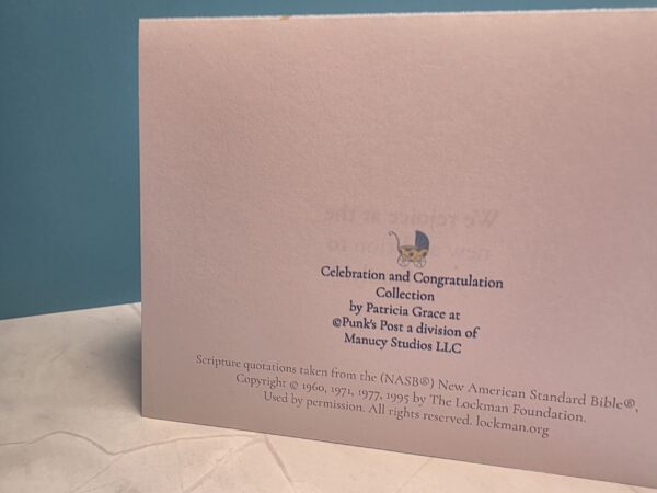 Baby Congratulations Stroller Banner Blocks card