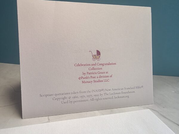 Baby Congratulations Stroller Banner Blocks card