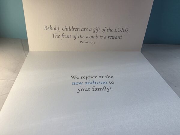 Baby Congratulations Stroller Banner Blocks card