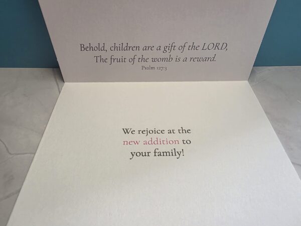 Baby Congratulations Stroller Banner Blocks card