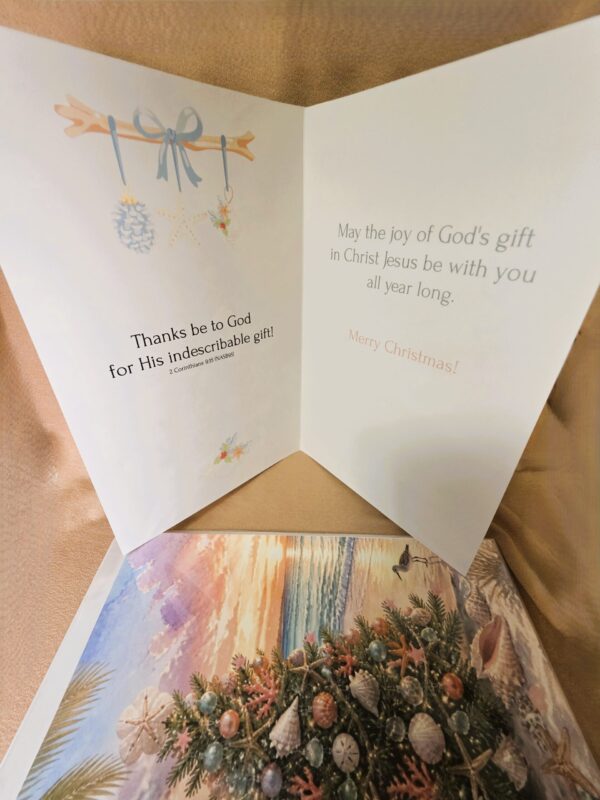 seashell-beach-christmas-tree-card Florida Series - Seashell Tree Christmas Card 8 Pack